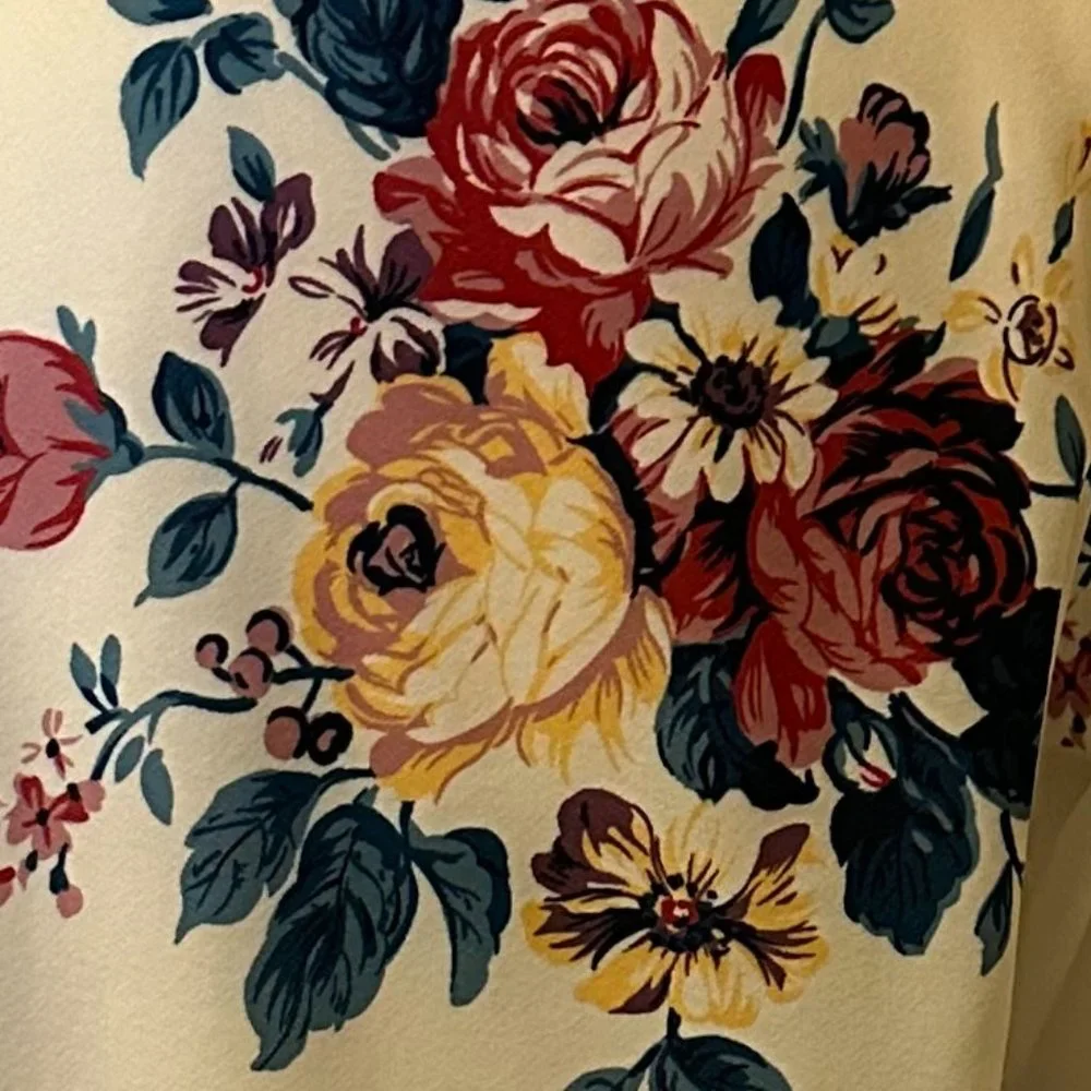 NWOT- SHEIN - Floral Print Open Front Coat - Size L - Picture 8 of 12